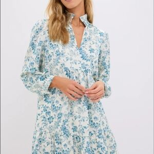 Floral Blue and White Women's Dress